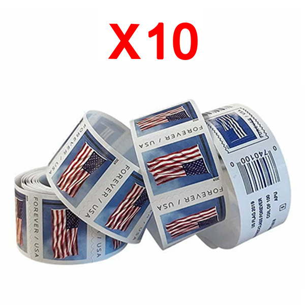 2019 U.S. Flag , 10 Rolls (1000 Pcs)